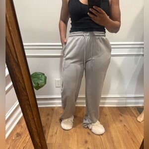 NWOT Minaa Monroe high waisted Gray wide leg Sweatpants